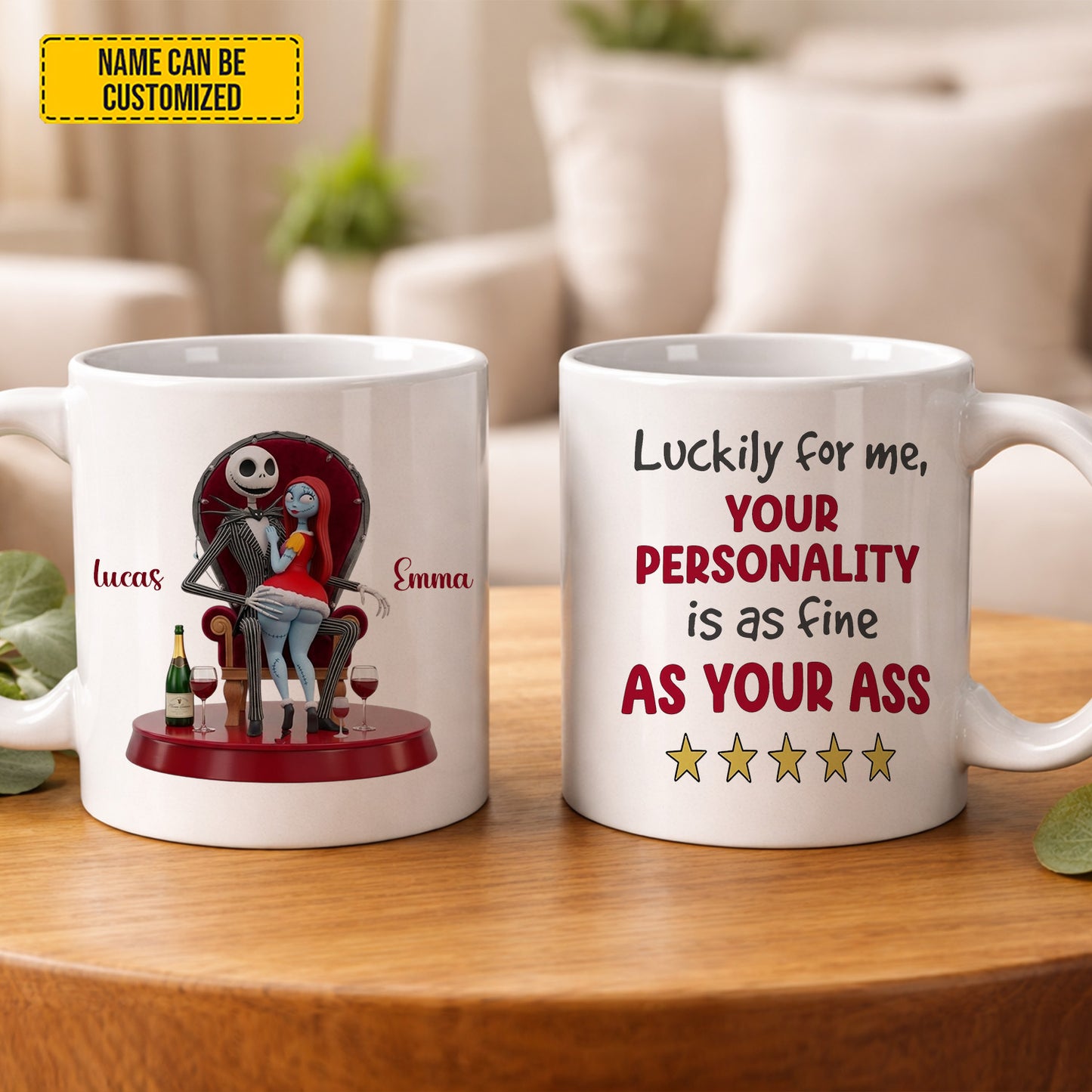 Couple Funny - Personalized White Mug