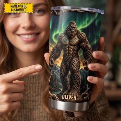 Northern Lights Sasquatch – Personalized Tumbler