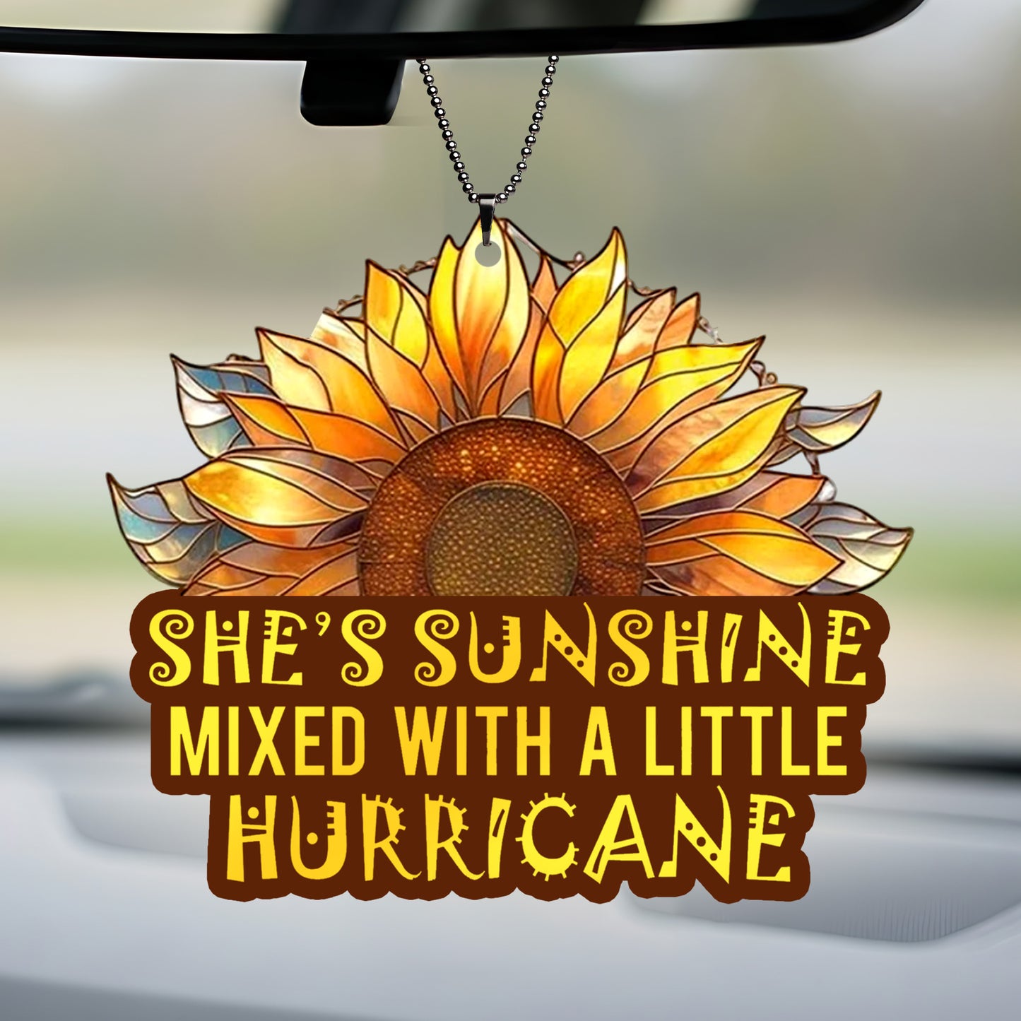 She’s Sunshine – Sunflower Car Hanging Ornament
