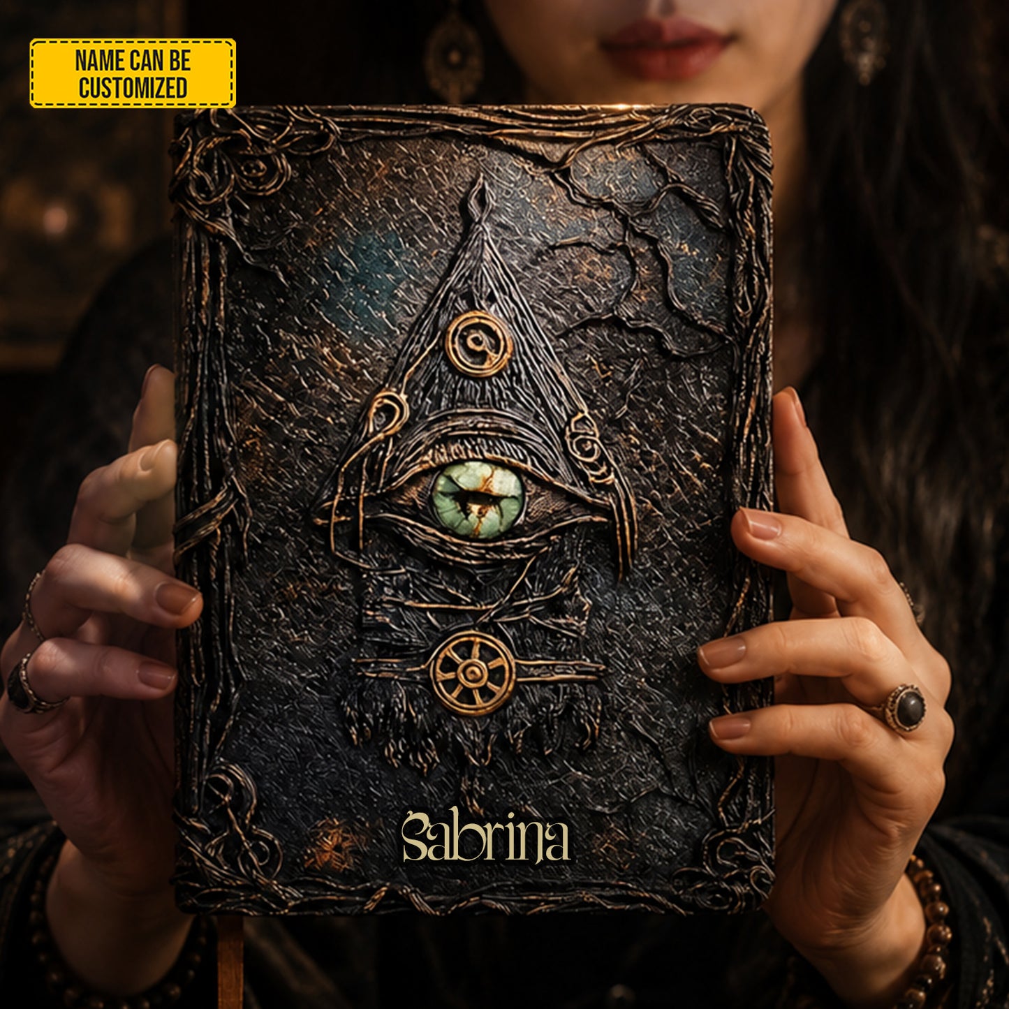 Personalized Mystic Eye Leather Journal