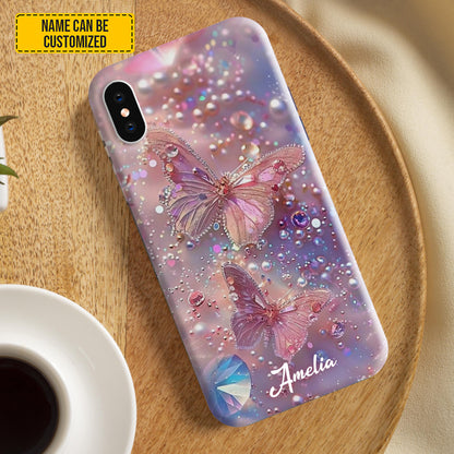 Butterfly Sparkle - Personalized Phone Case