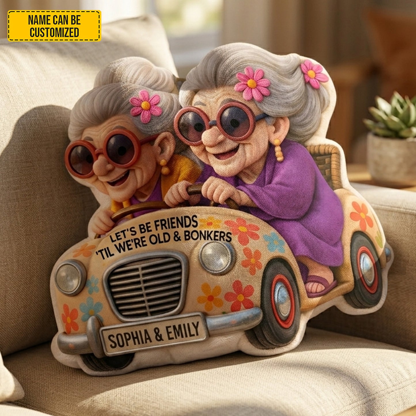 Let's Be Friends - Personalized Custom Shaped Pillow
