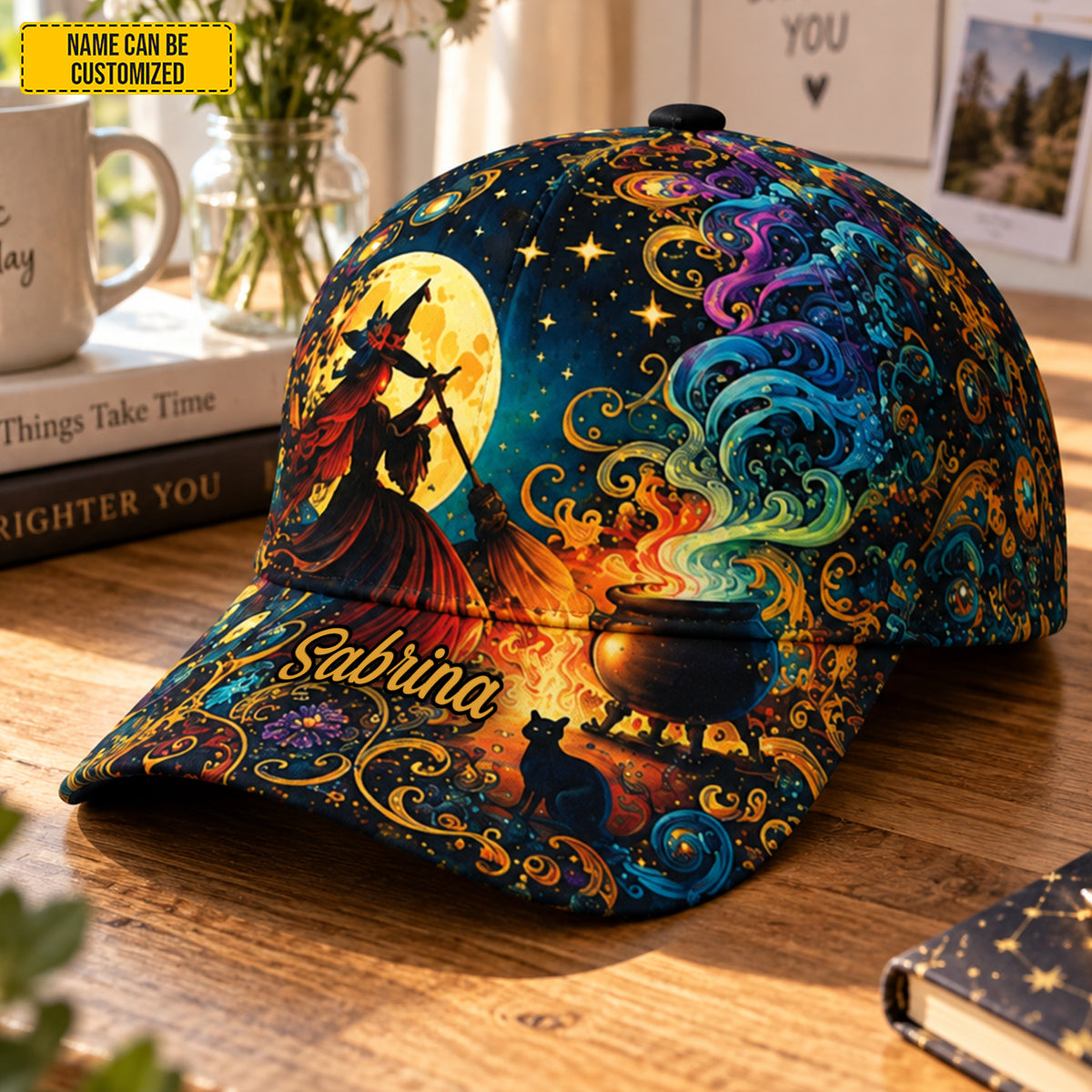 Personalized Witch Halloween Classic Cap – Custom Name Spooky Gift