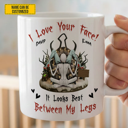 I Love Your Face! Couple Funny - Personalized White Mug