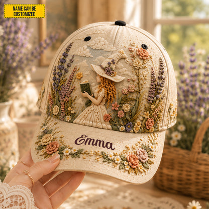Personalized Floral Enchanted Garden Witch Classic Cap