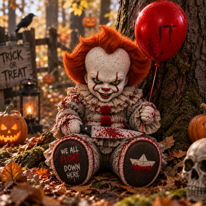 Pennywise IT Horror Custom Shape Pillow – Creepy Halloween Collector Gift