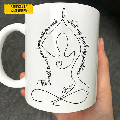The Path To Inner Peace - Personalized Yoga White Mug