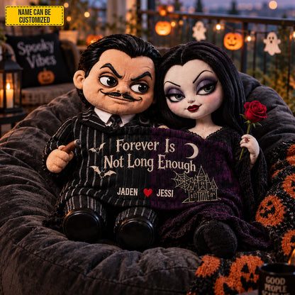 Personalized Morticia & Gomez Gothic Couple Custom Shape Pillow