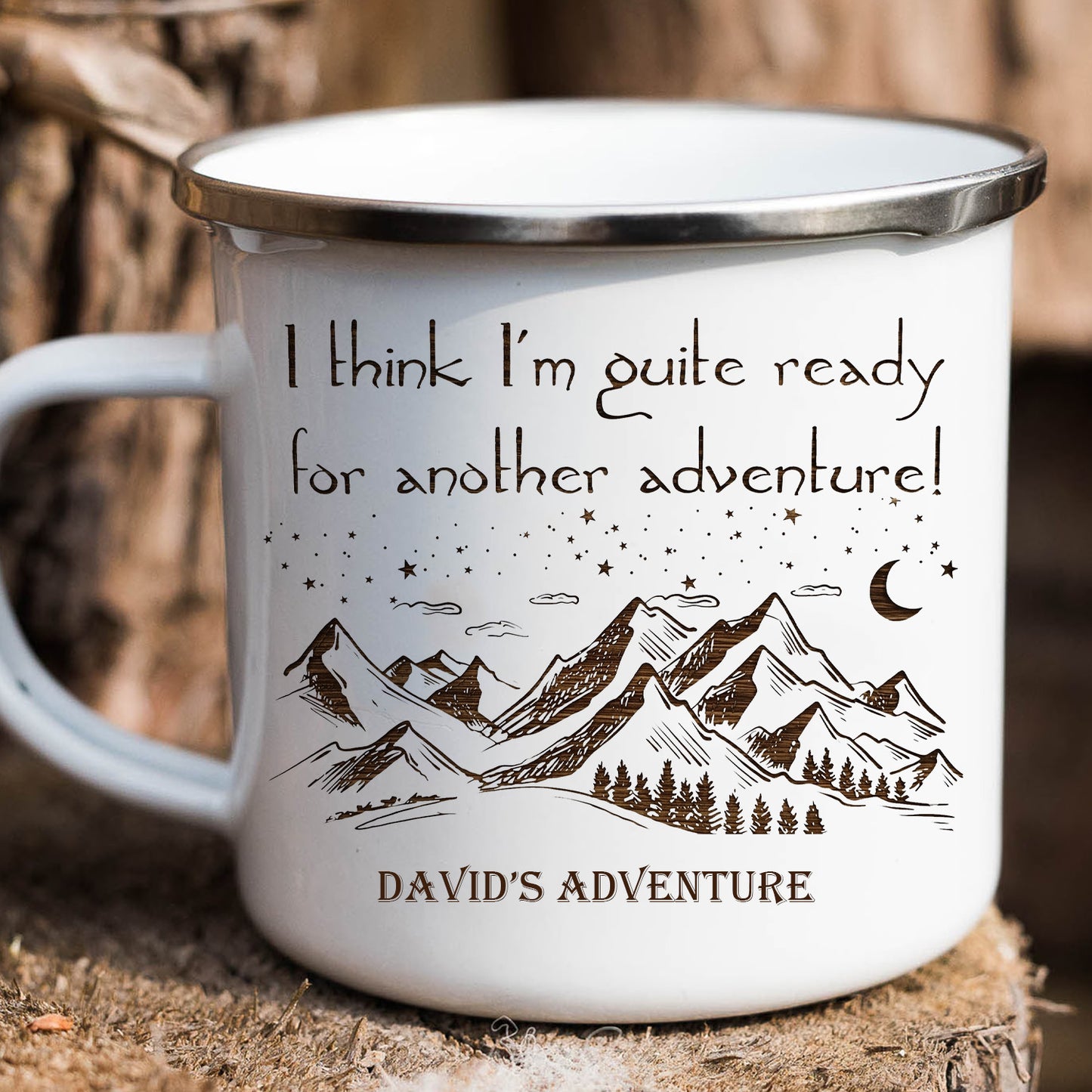 Ready For Another Adventure - Personalized Outdoors Enamel Mug