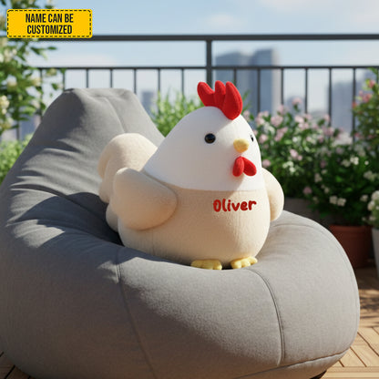 Personalized Chicken Farmhouse Shaped Pillow