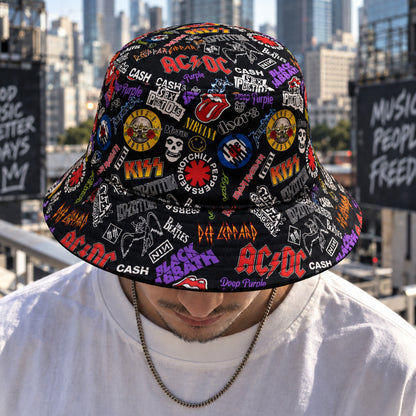 Classic Rock All Over Bucket Hat Version 4