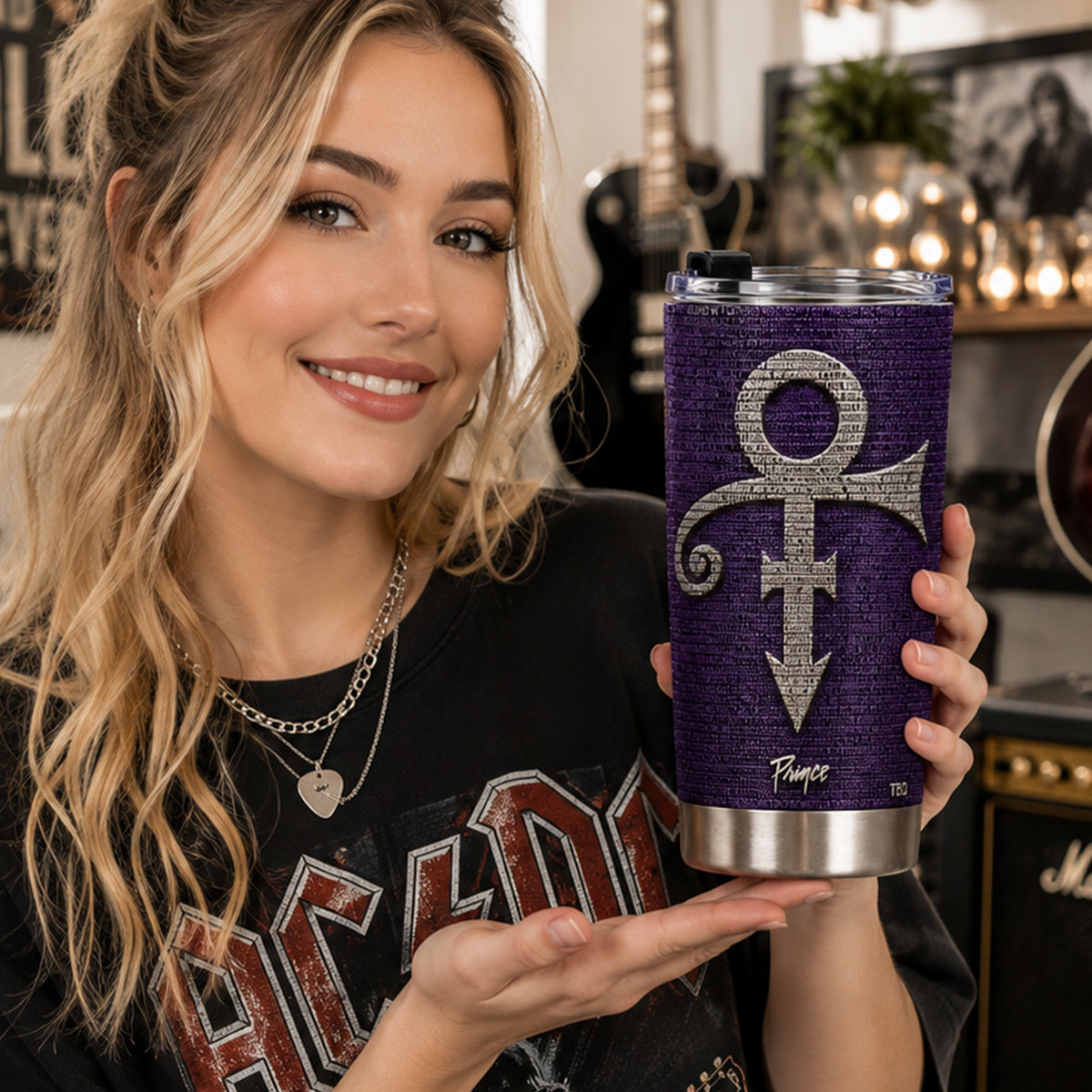 Prince Love Symbol Purple Rain Tumbler – Rock Music Legend Tumbler