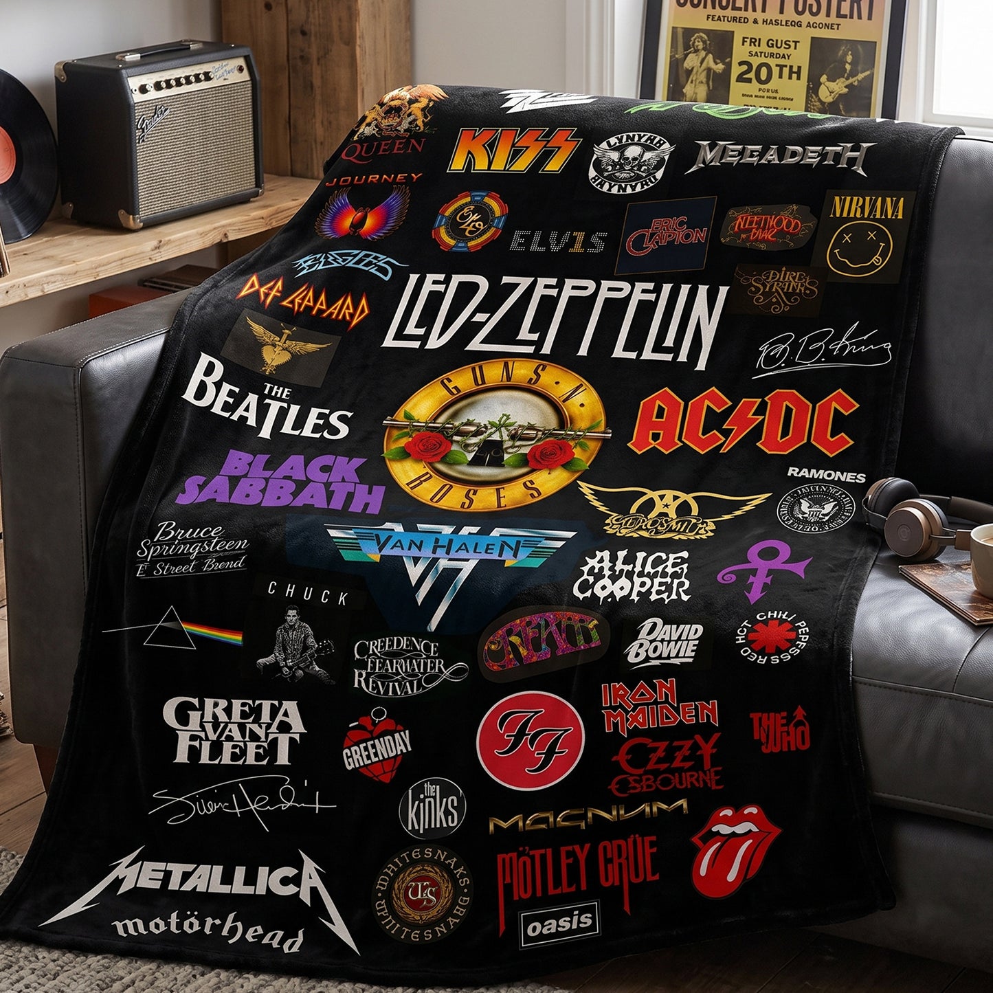 Rock Lovers - Classic Rock Legends Blanket Version 2