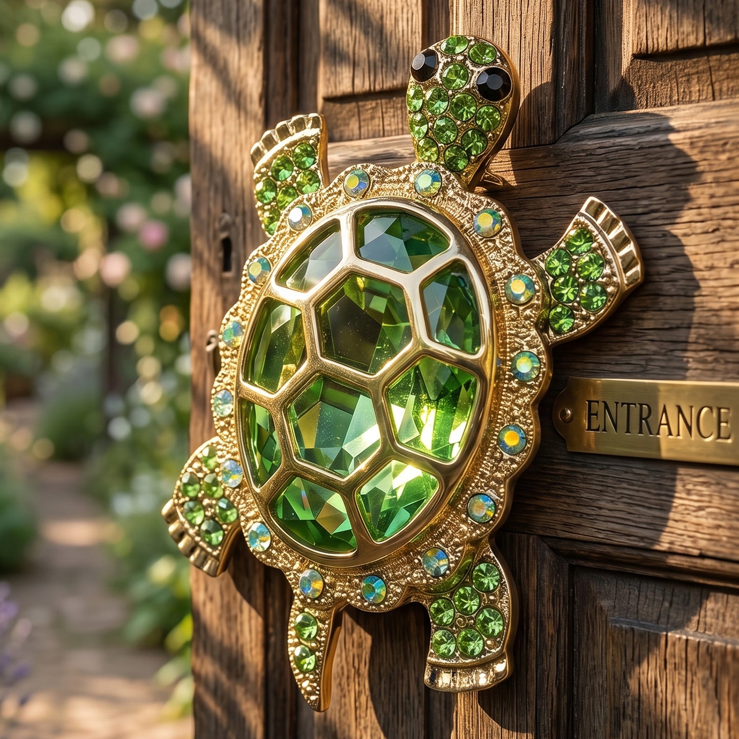 Sparkle Turtle Custom Shaped Metal Sign - Gift For Home Decor
