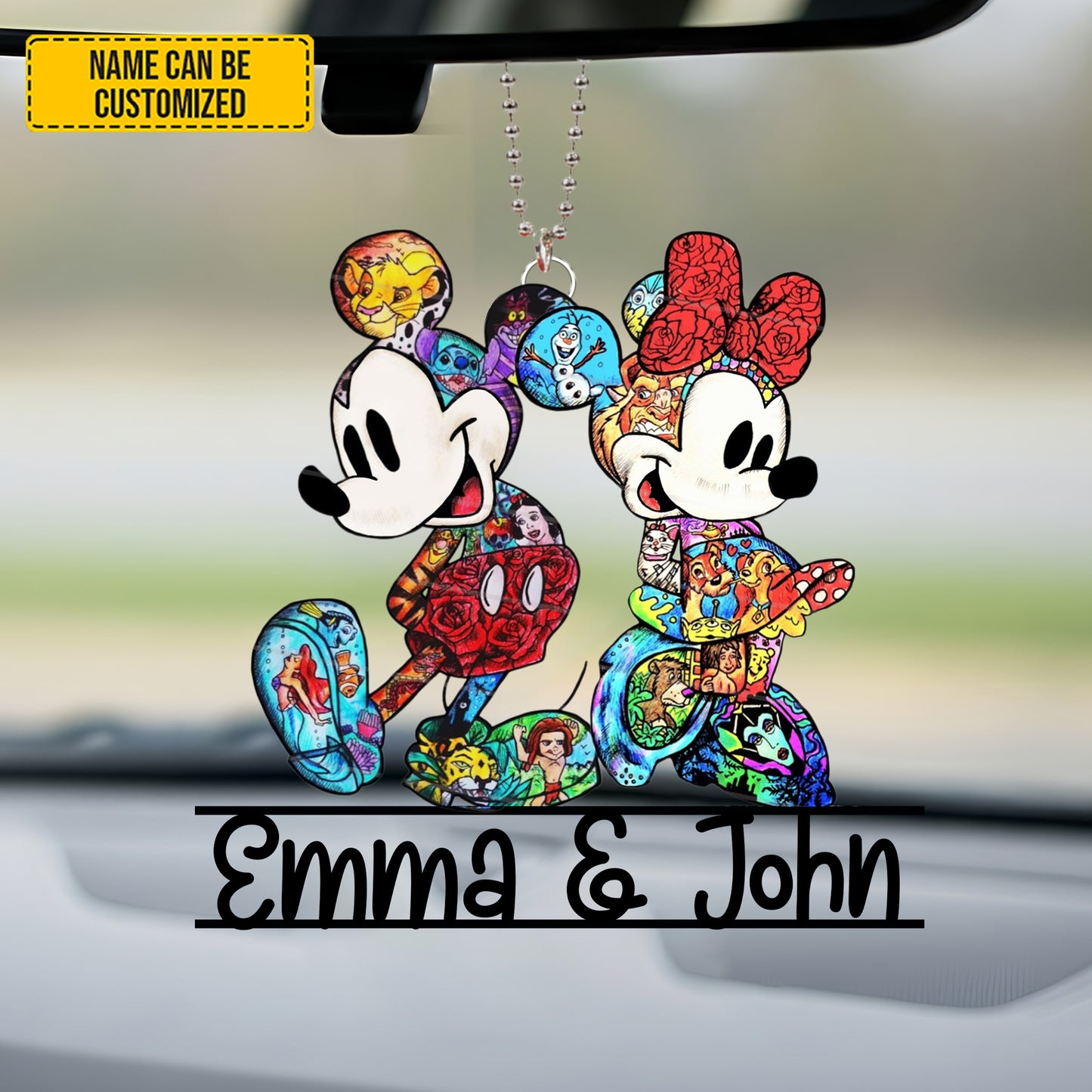 Personalized Cute Couple Car Hanging Ornament
