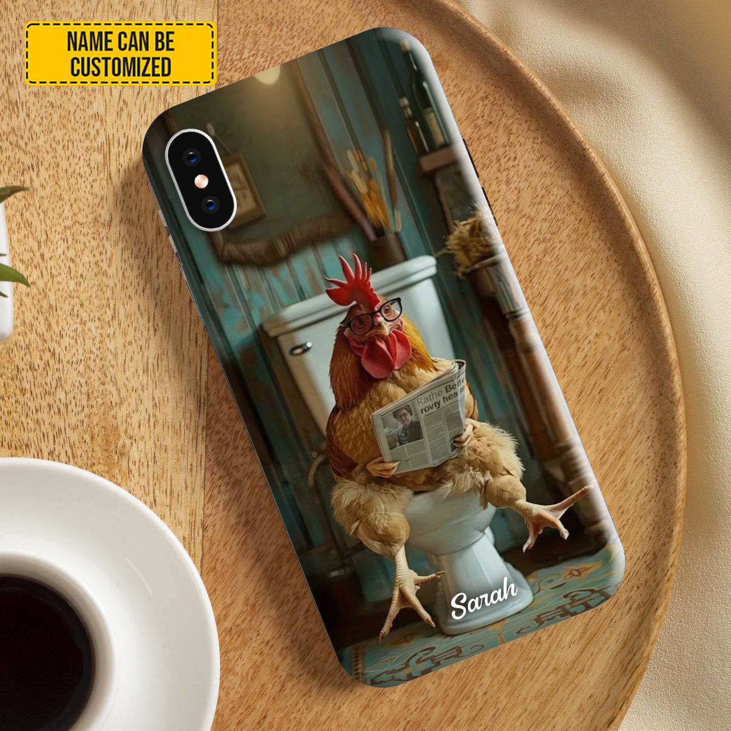 Personalized Funny Reading Chicken Phone Case