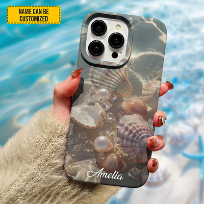 Personalized Seashell With Ocean Phone Case