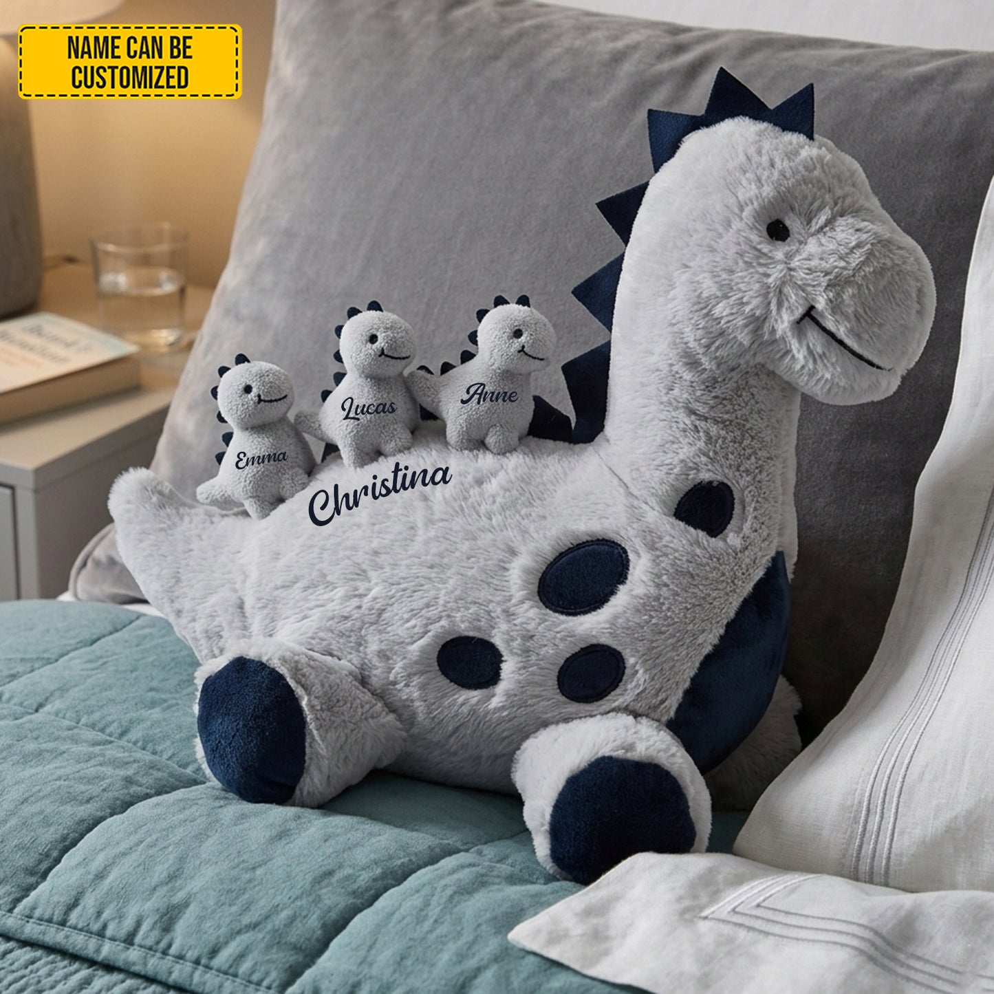 Nana Dinosaur Gift For Mom Grandma – Personalized Grandma Faux Fur Shaped Pillow