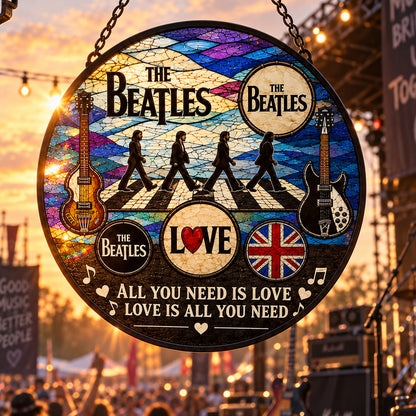 The Beatles Abbey Road Stained Glass Suncatcher