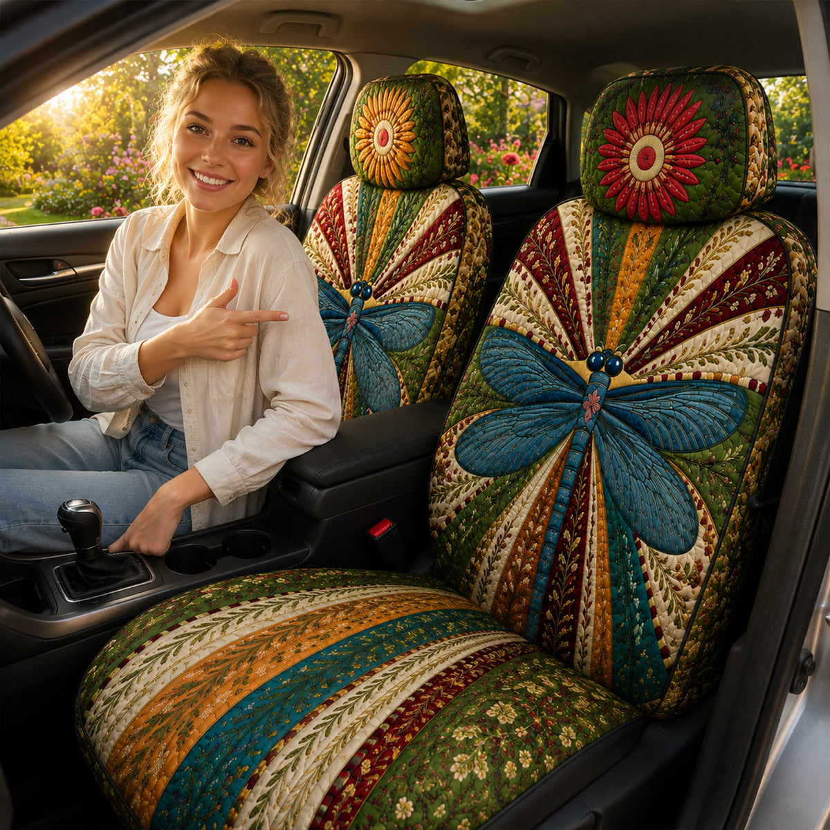 Dragonfly Garden – Vintage Car Seat Covers