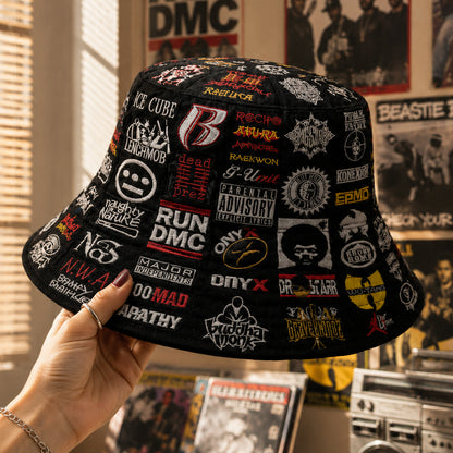 Classic Golden 80’s & 90’s Hip Hop All Over  Bucket Hat Version 5