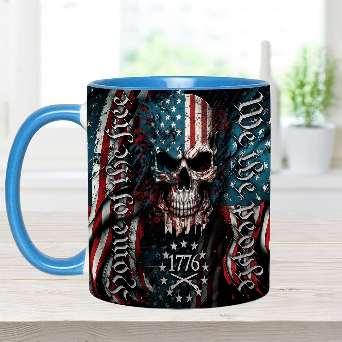 We Are People - Patriotic Skull Accent Mug