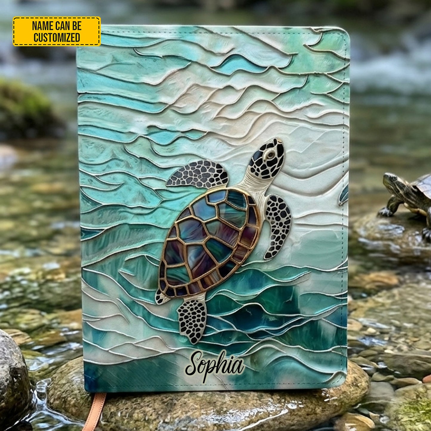 Personalized Sea Turtle Leather Journal