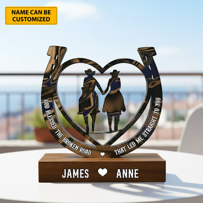 Love Horse - Personalized Horse Couple Acrylic Plaque