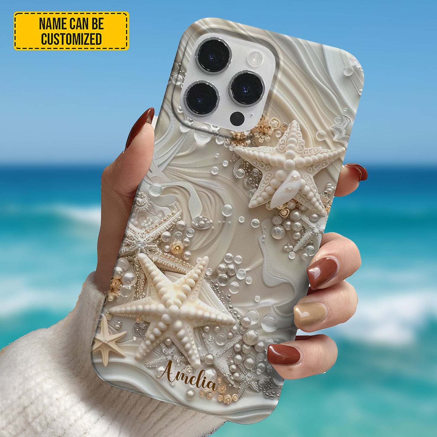 Personalized Coastal Starfish Phone Case
