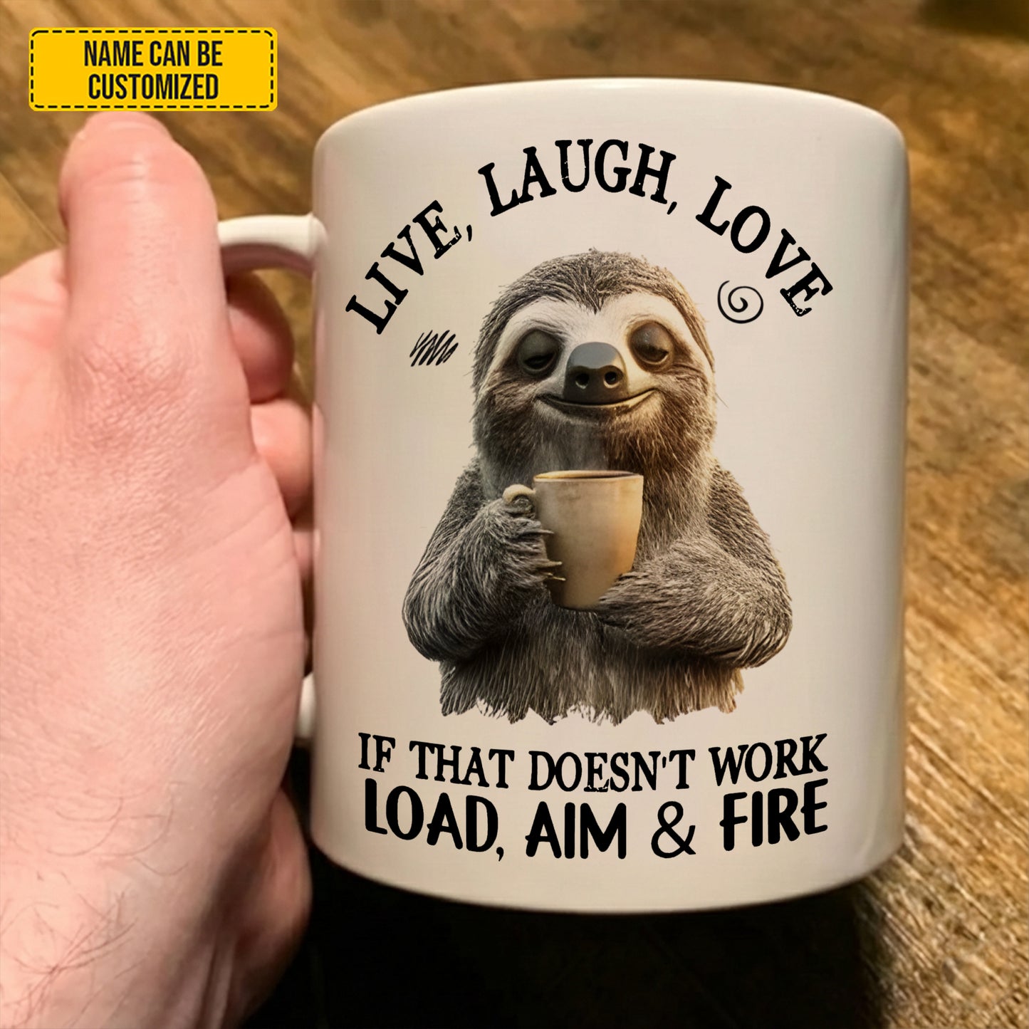 Live, Laugh, Love Animal Funny - Personalized Funny Mug