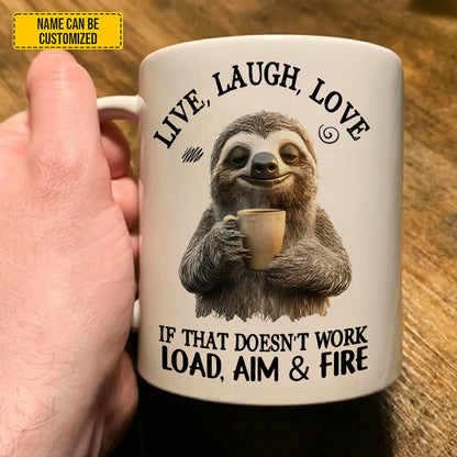 Live, Laugh, Love Animal Funny - Personalized Funny Mug