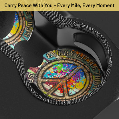 Hippie Every Little Thing is Gonna Be Alright Car Coaster