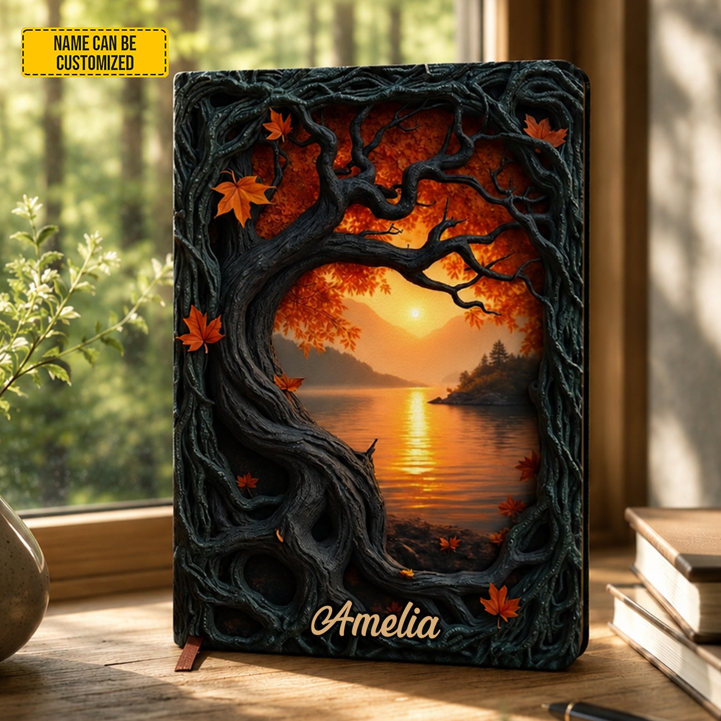 Personalized Magical Tree of Life Leather Journal