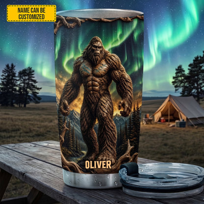 Northern Lights Sasquatch – Personalized Tumbler