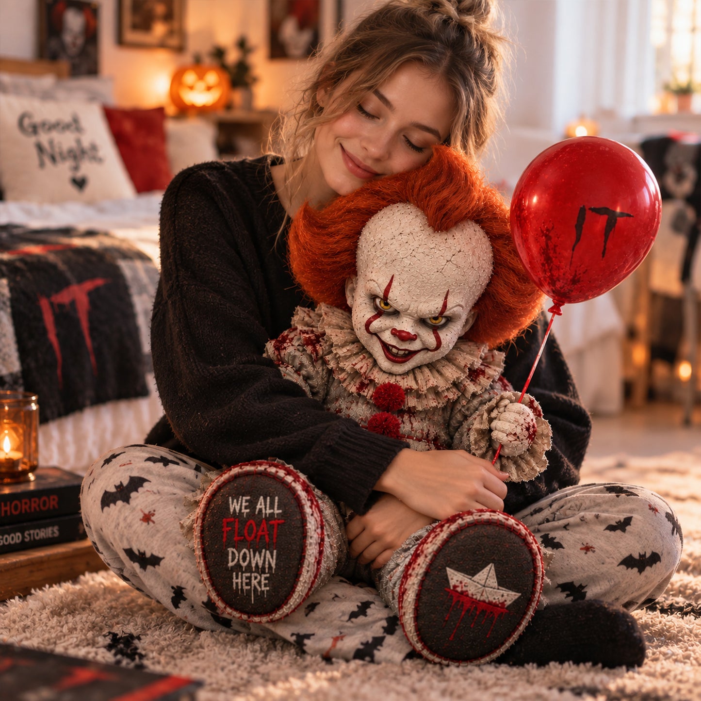 Pennywise IT Horror Custom Shape Pillow – Creepy Halloween Collector Gift