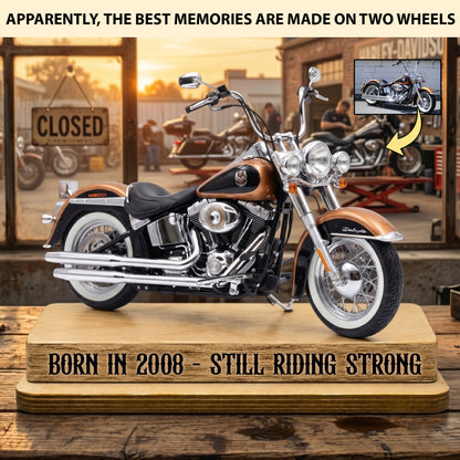 Still Riding Strong – Personalized Motorcycle Wood Plaque