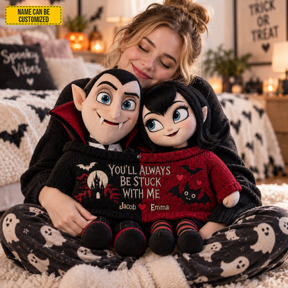 Personalized Spooky Vampire Couple Custom Shape Pillow – Personalized Couple Gift