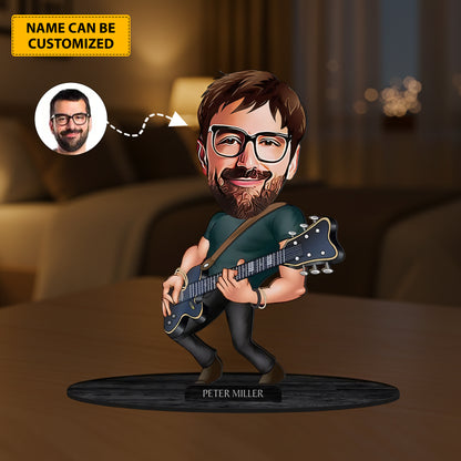 Rockstar Mode ON – Custom Chibi Acrylic Plaque