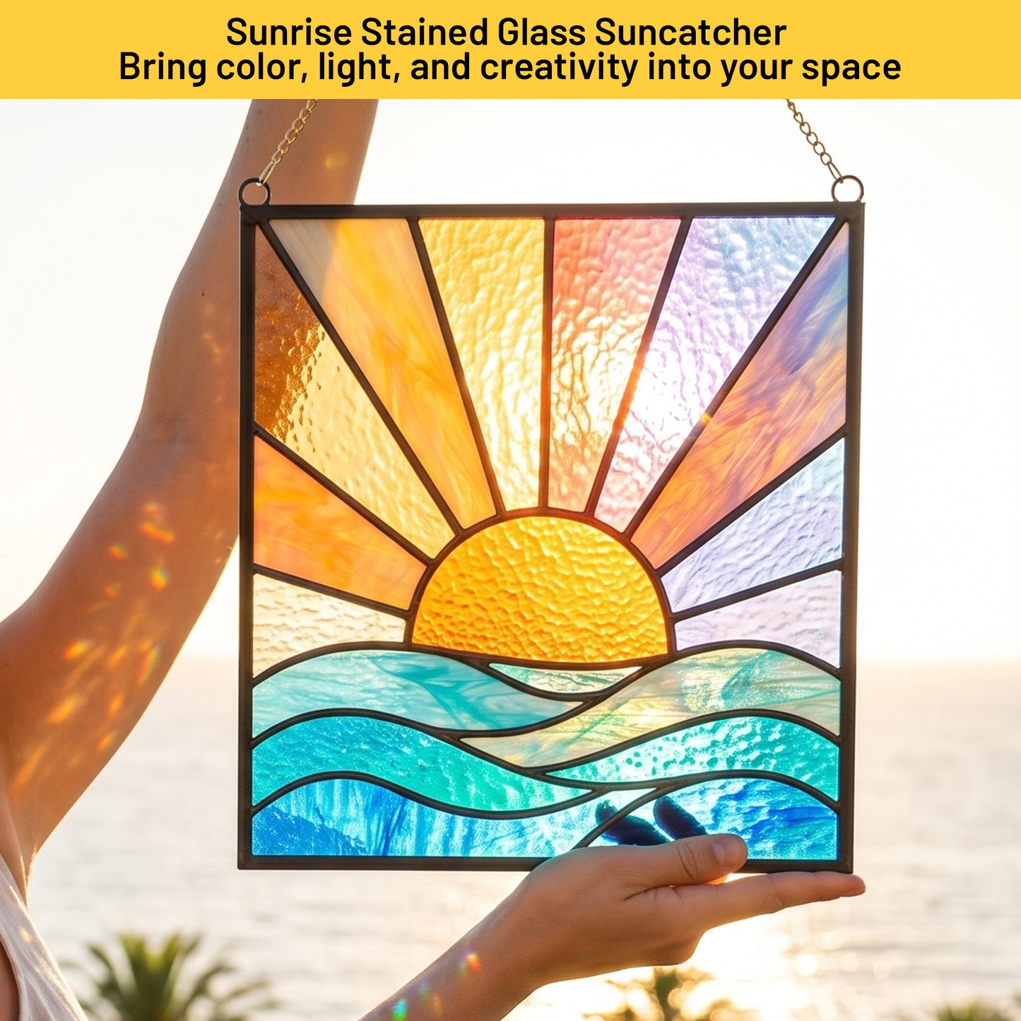 Sunrise Stained Glass Suncatcher