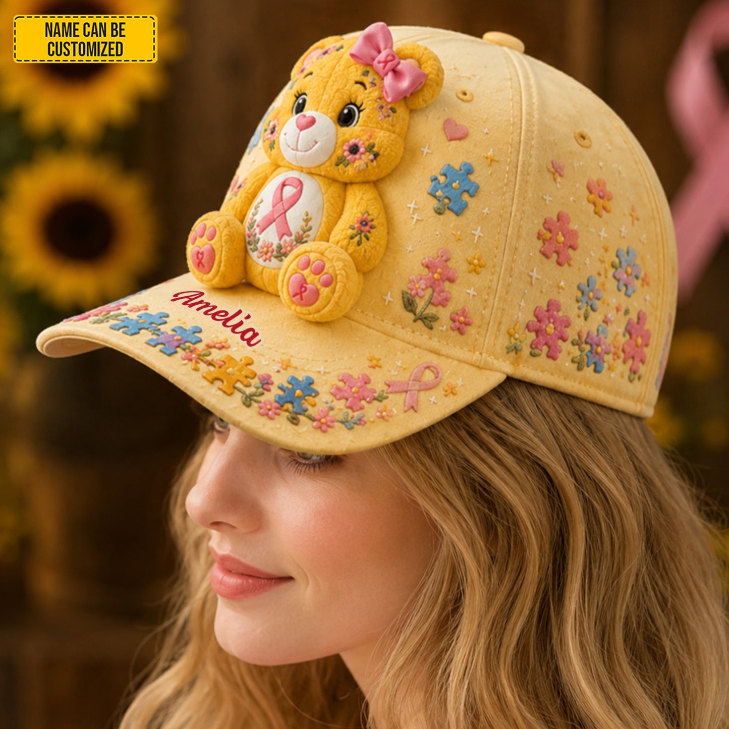 Personalized Cancel Bear Classic Cap