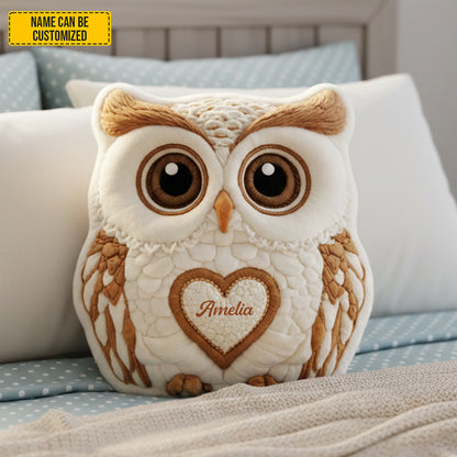 Personalized Cute Owl Custom Shaped Pillow