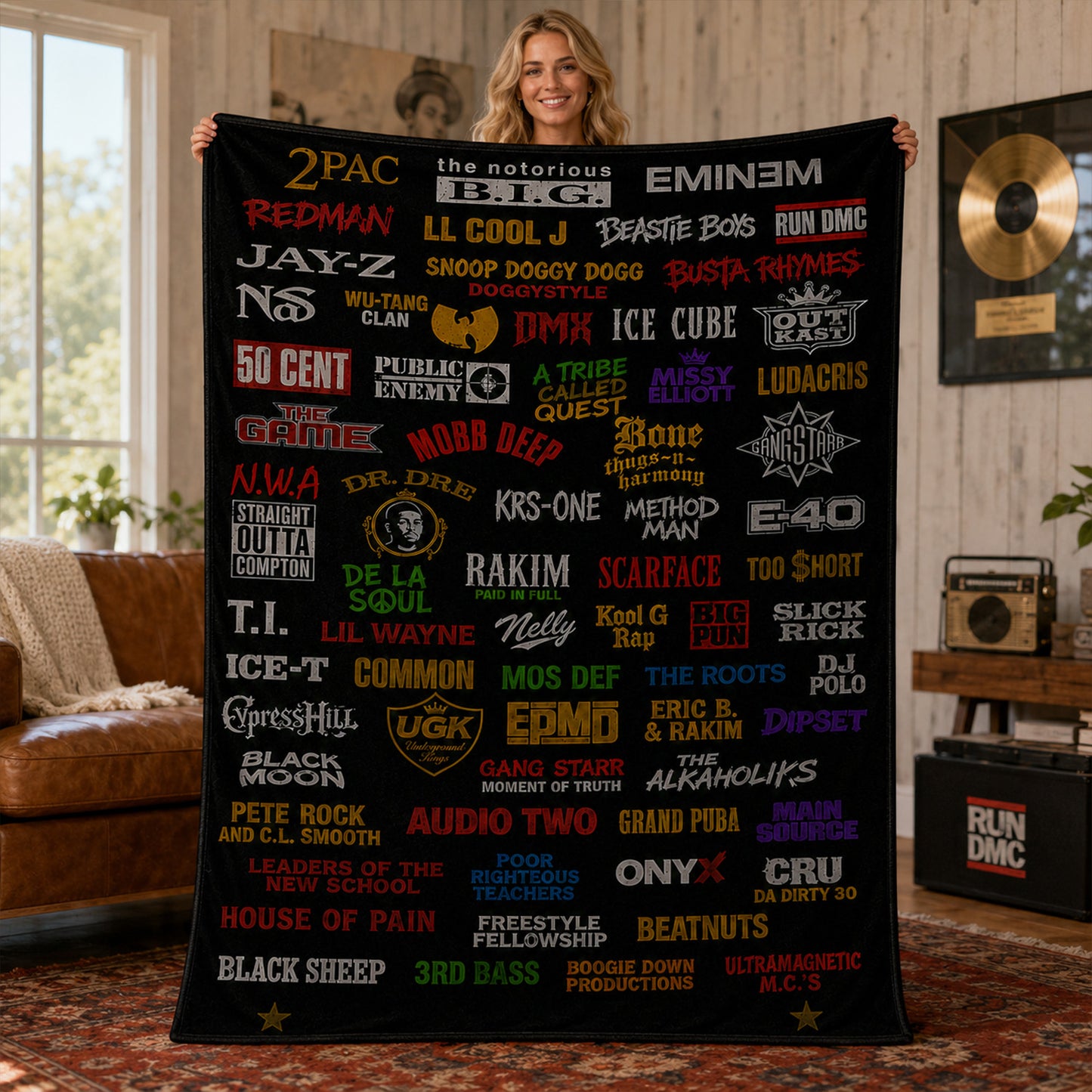 Rap Lovers - Classic Rap Legends Blanket Version 1