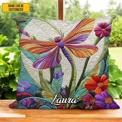 Personalized Colorful Dragonfly Pillow