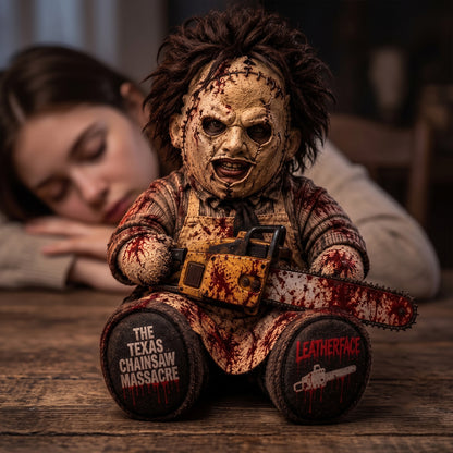 Leatherface Chainsaw Horror Custom Shape Pillow – Creepy Halloween Collector Gift