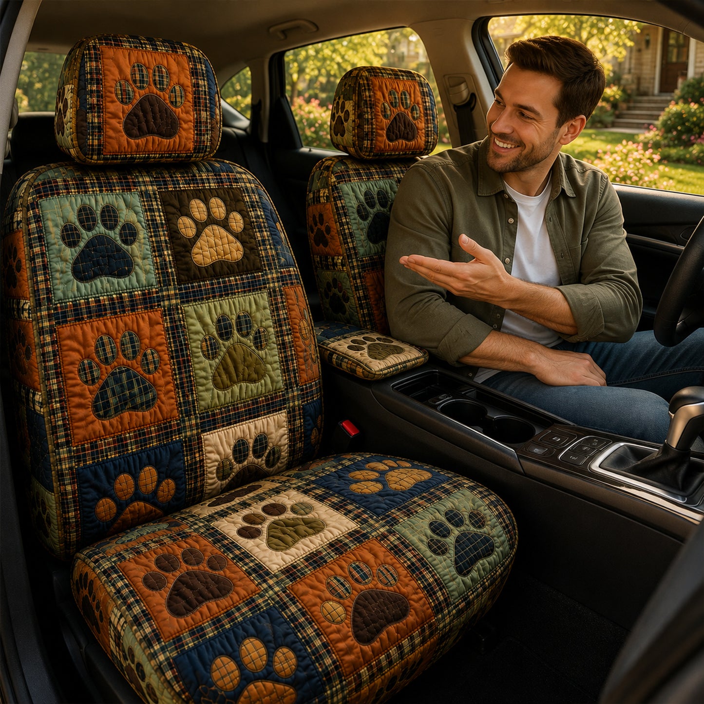 Rustic Pet Lover Car Seat Covers