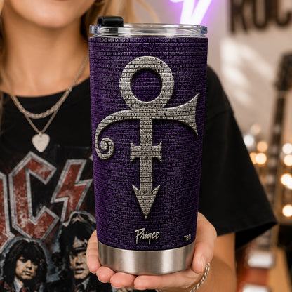 Prince Love Symbol Purple Rain Tumbler – Rock Music Legend Tumbler