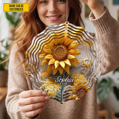 Personalized Sunflower Wind Spinners