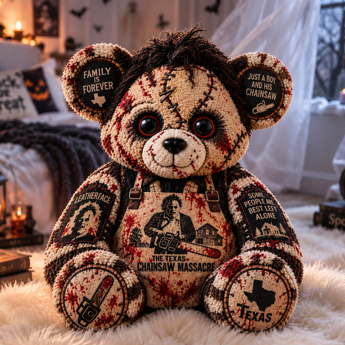 Leatherface Texas Chainsaw Horror Custom Shape Pillow  – Spooky Halloween Pillow