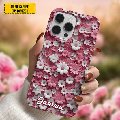 Personalized Daisy & Flowers Phone Case