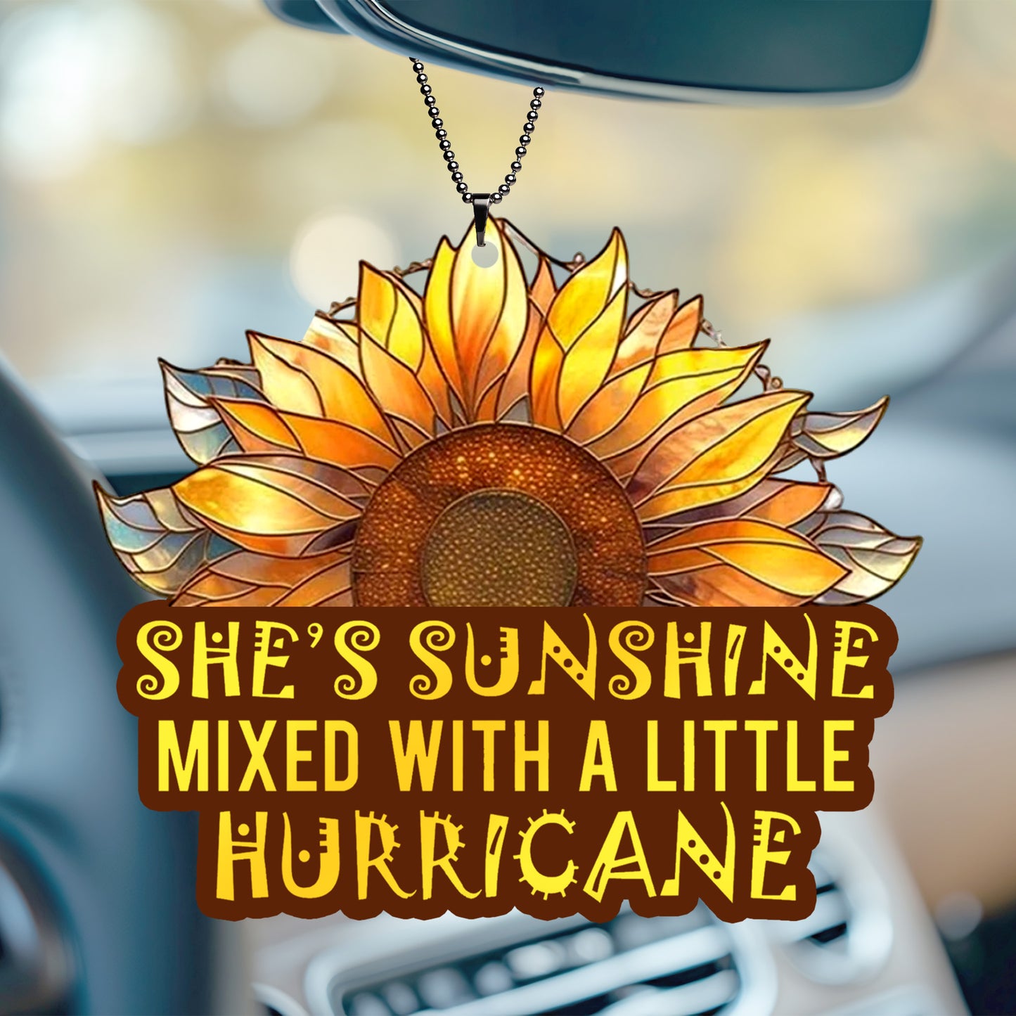She’s Sunshine – Sunflower Car Hanging Ornament
